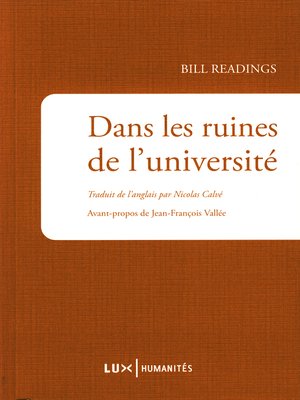 cover image of Dans les ruines de l'université